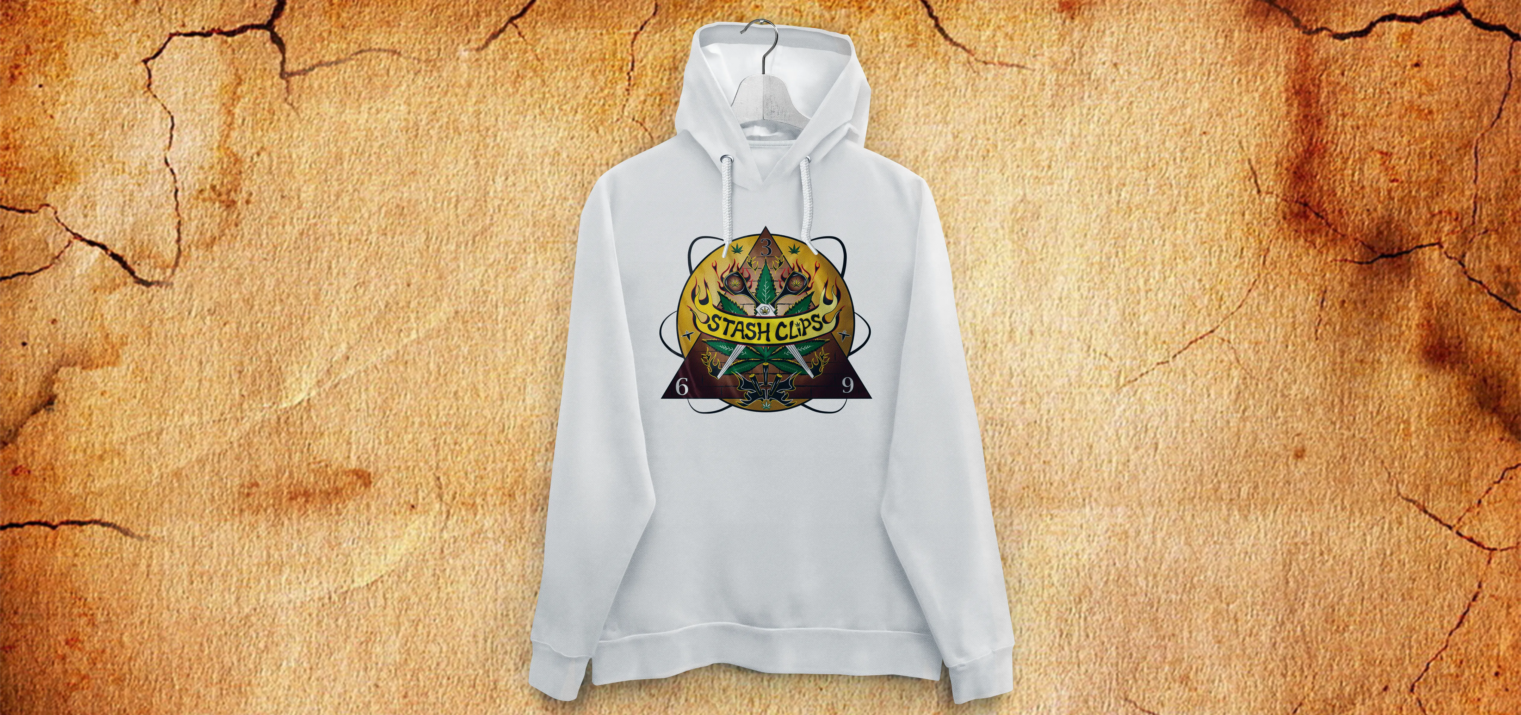 MH 8- 'Stash Clips Pyramid' Men's hoodie