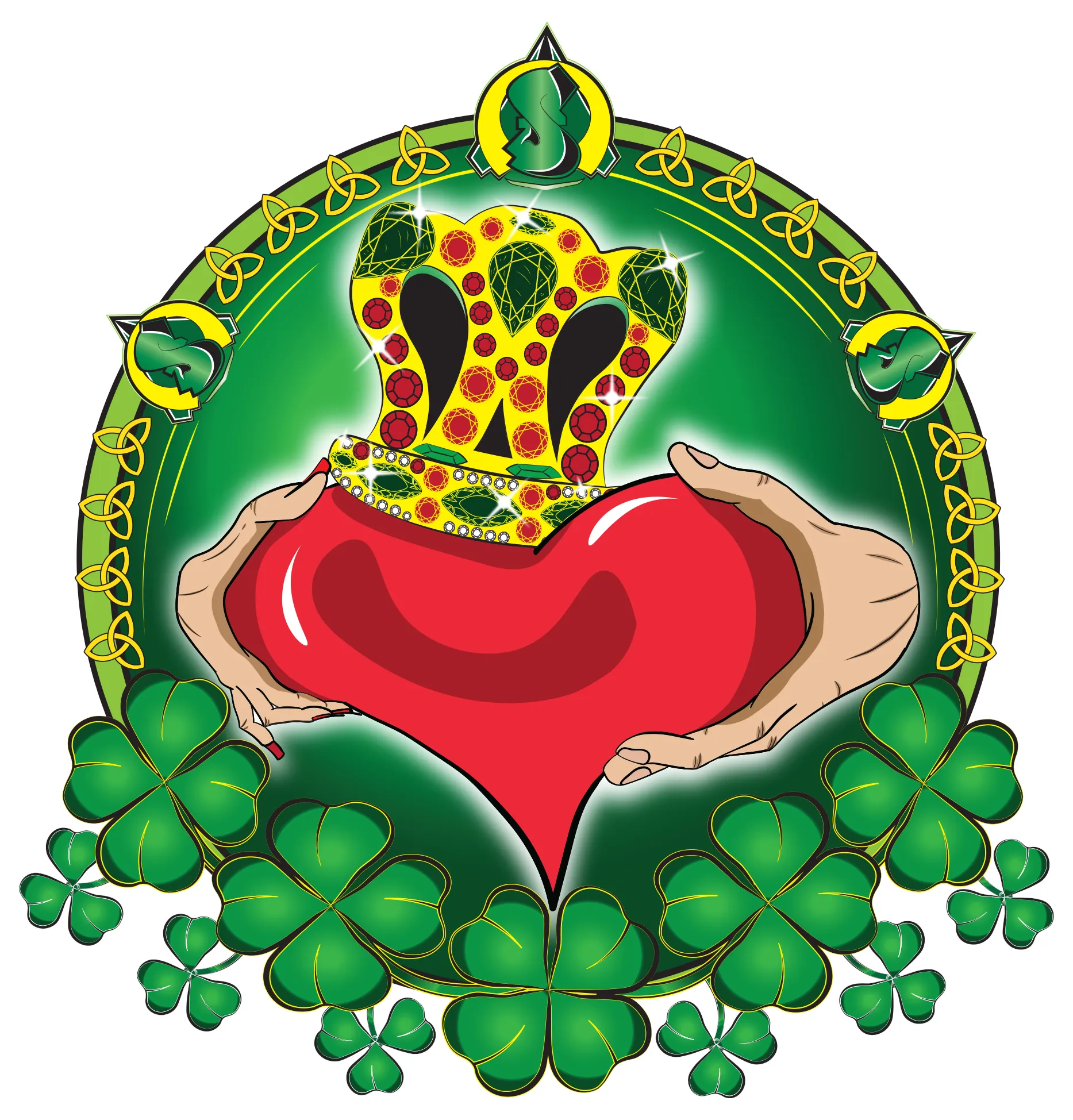 MH 9a- 'Claddagh' Holiday Design Men's hoodie