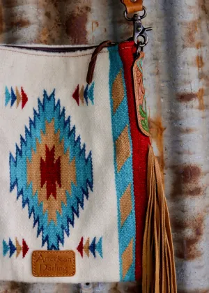 Mia Tooled Leather Saddle Blanket Bag