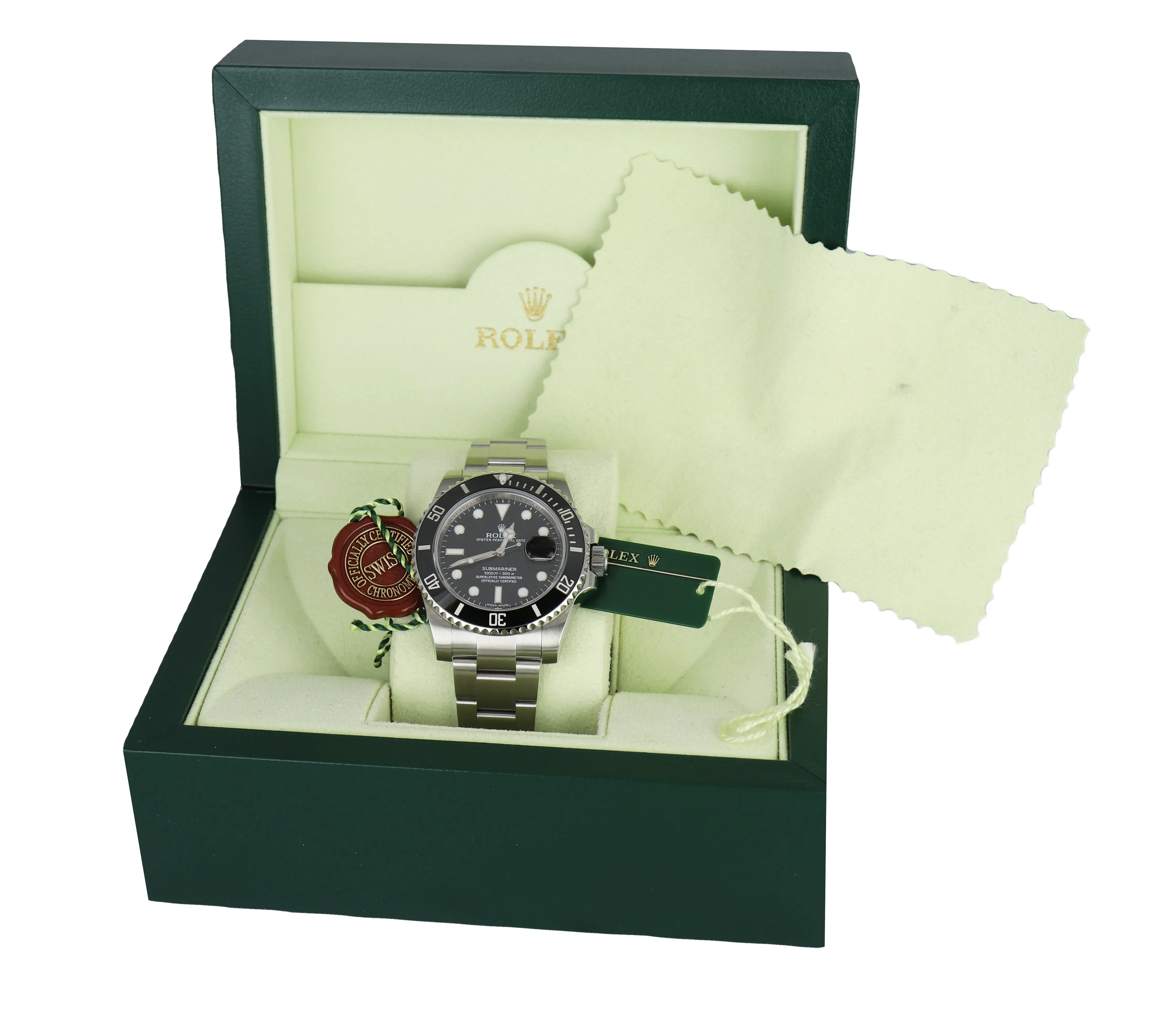 MINT 2014 Rolex Submariner Date 116610LN Stainless Black Ceramic 40mm B P Watch
