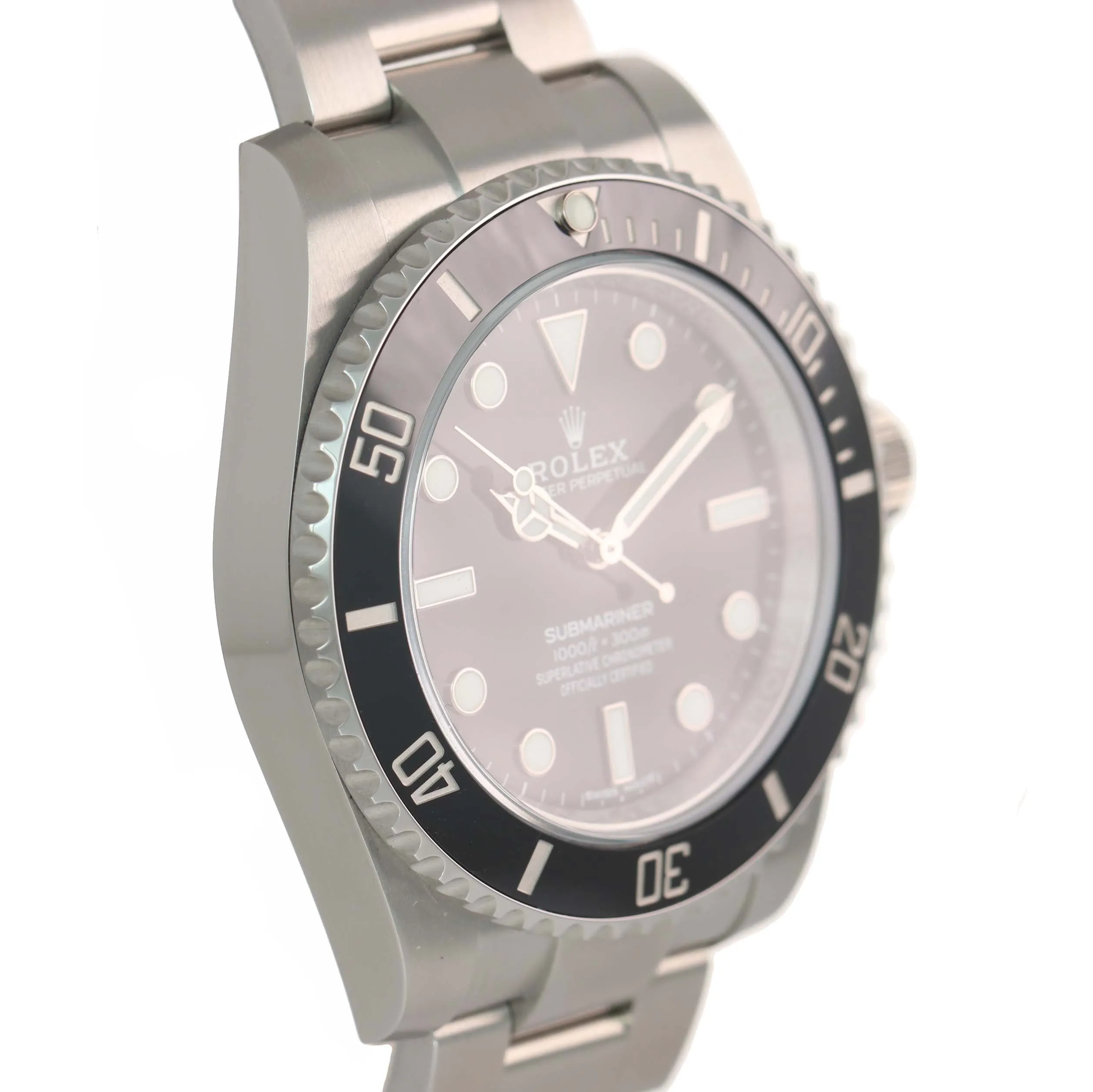 MINT 2015 PAPERS Rolex Submariner No-Date 114060 Steel Black Ceramic Watch Box