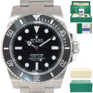MINT 2015 PAPERS Rolex Submariner No-Date 114060 Steel Black Ceramic Watch Box