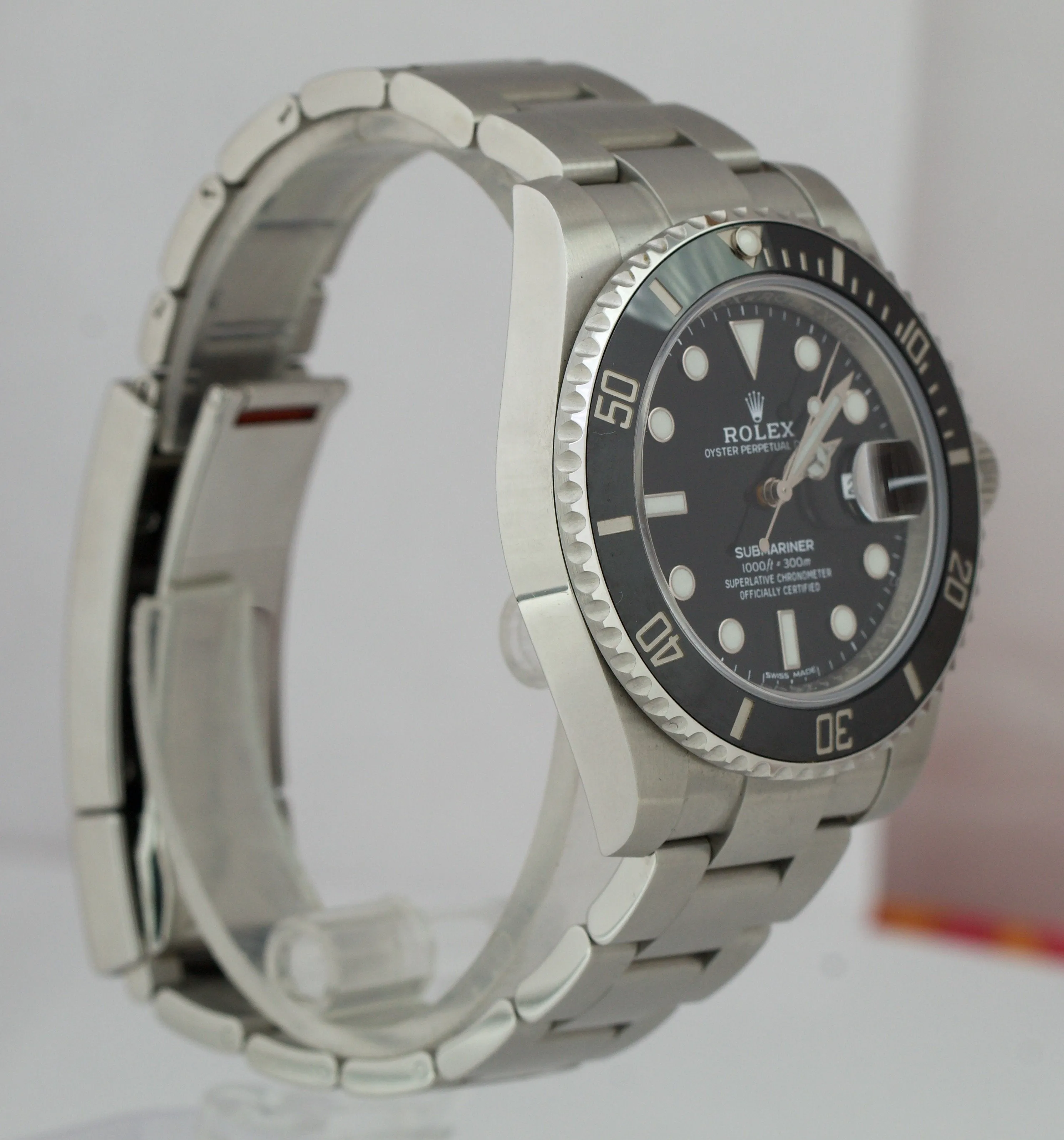 MINT 2015 Rolex Submariner Date 40mm Stainless Black Ceramic 116610 LN Watch B P