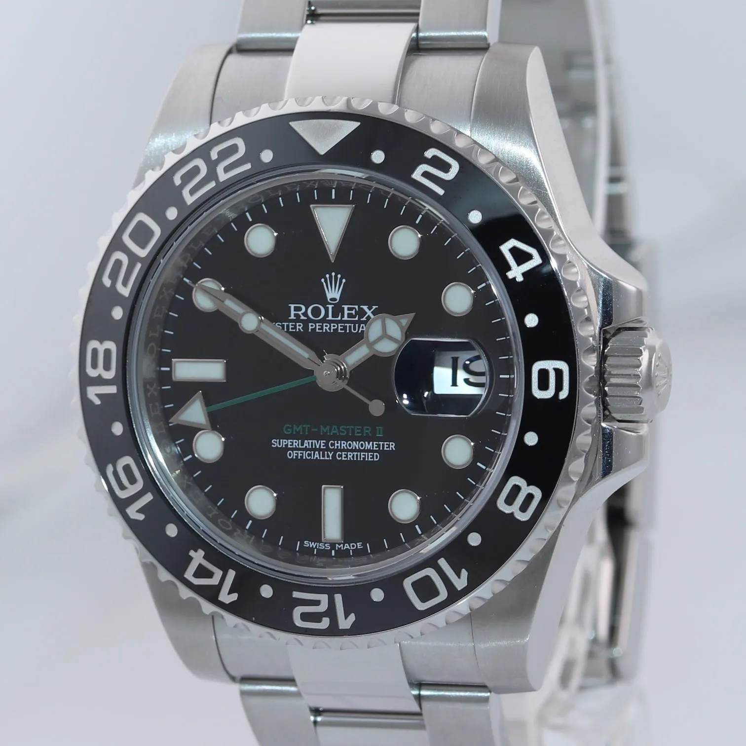 MINT 2017 Rolex GMT Master II 116710 Steel Ceramic Black Dial 40mm Watch Box