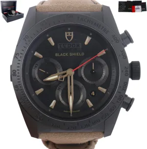 Mint 2018 Tudor Fastrider Blackshield Chronograph Auto 42000 42mm Black Ceramic