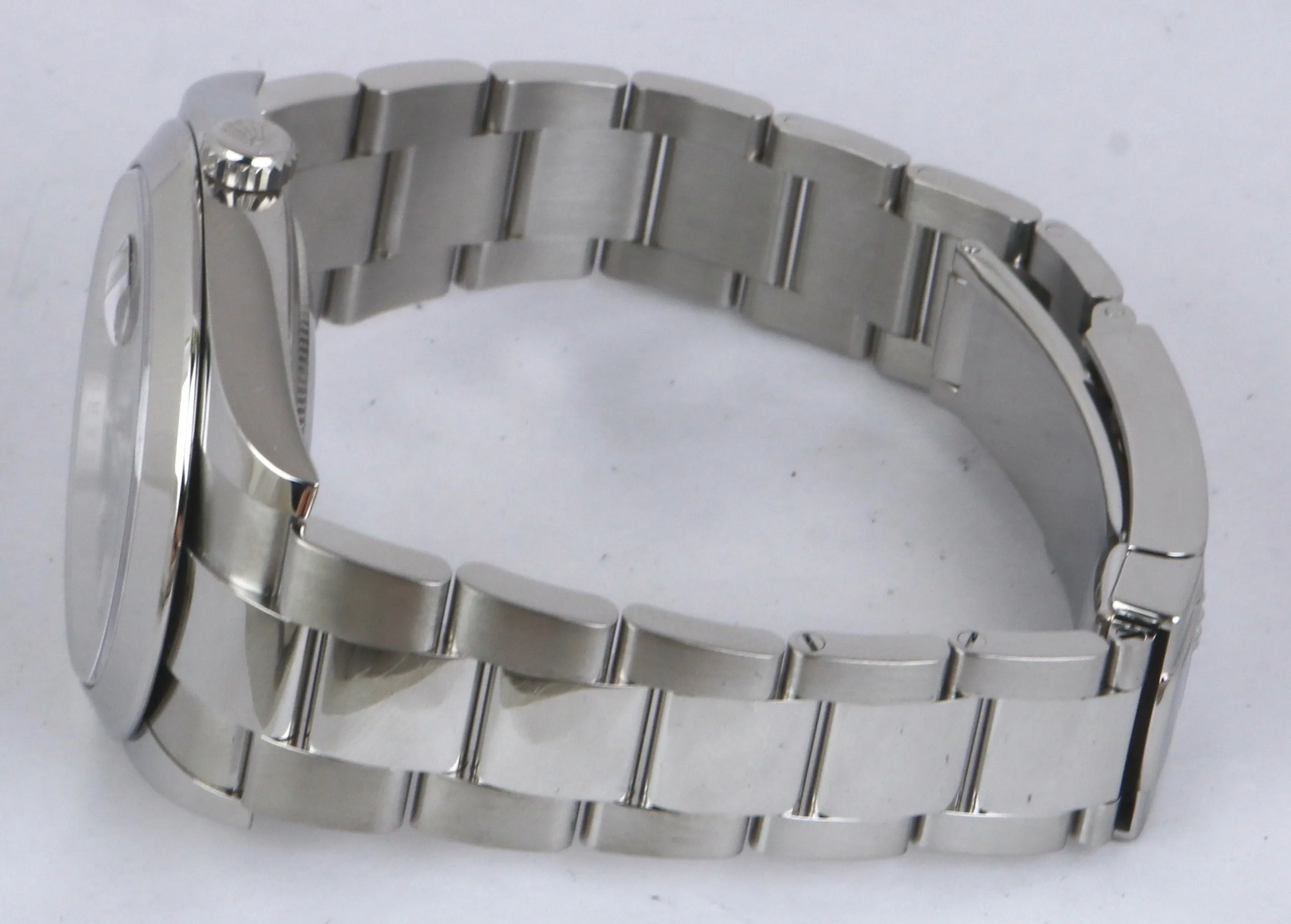 MINT 2019 Rolex DateJust 41 Black Stick 41mm Smooth Stainless Steel Watch 126300
