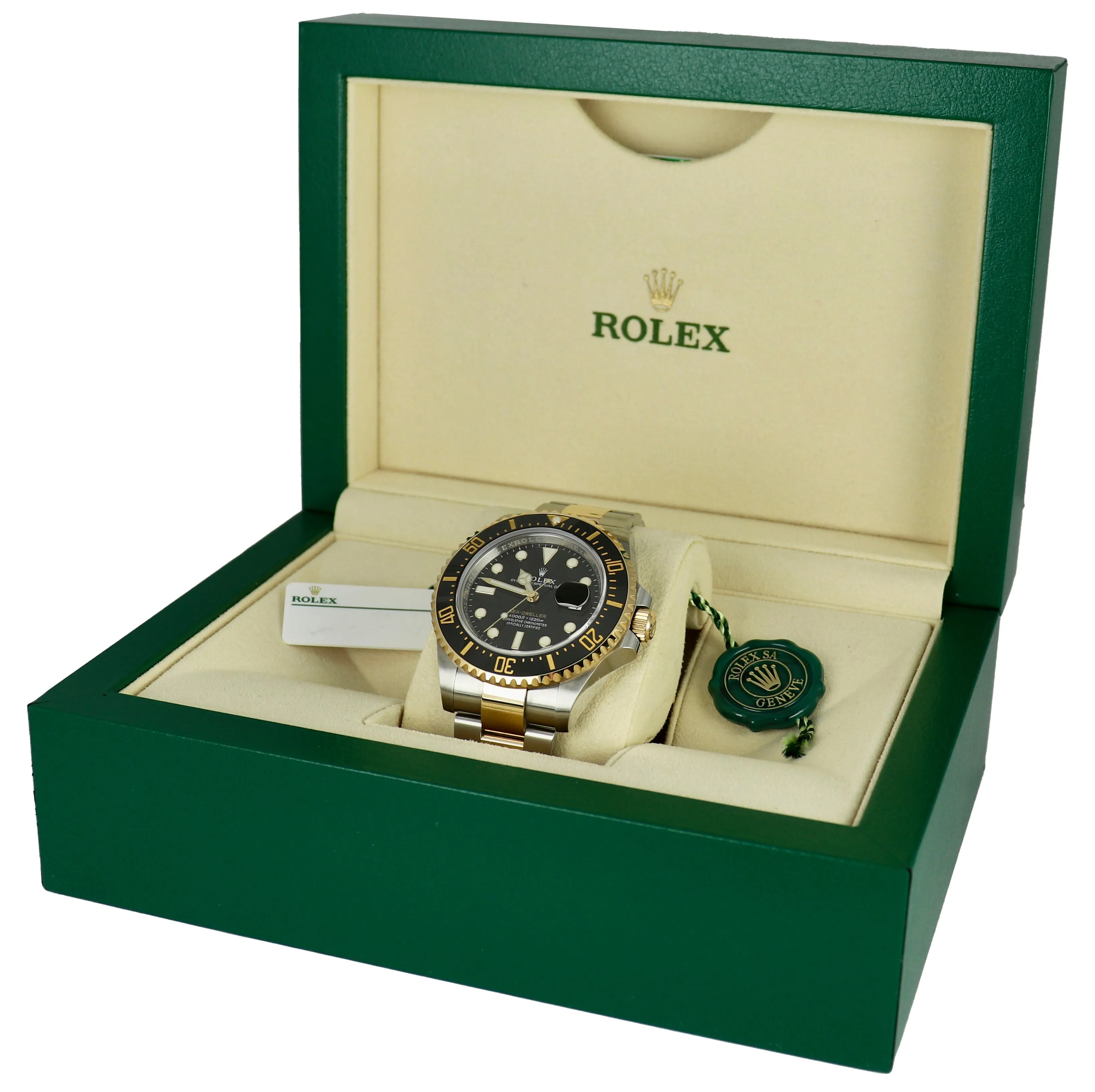 MINT 2019 Rolex Sea-Dweller Oyster Black Two/Tone Ceramic Steel 126603 B P Watch