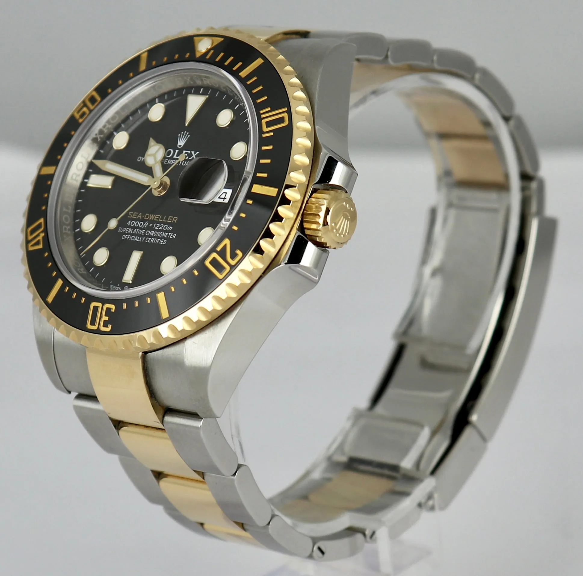 MINT 2019 Rolex Sea-Dweller Oyster Black Two/Tone Ceramic Steel 126603 B P Watch