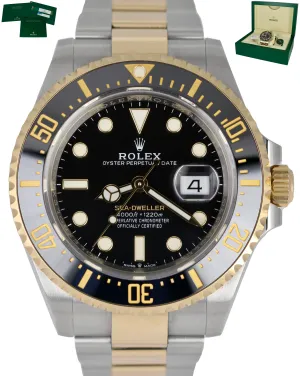 MINT 2019 Rolex Sea-Dweller Oyster Black Two/Tone Ceramic Steel 126603 B P Watch