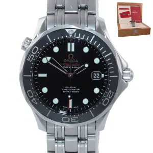 MINT PAPERS Omega Seamaster Black Co-Axial 300M 212.30.41.20.01.003 Date Watch