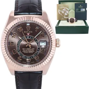 MINT PAPERS Rolex Sky-Dweller Rose Gold 326135 42mm Chocolate Watch Box