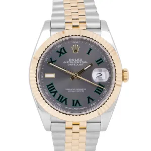 MINT Rolex DateJust 41 WIMBLEDON Two-Tone 18K Gold Steel 41mm JUBILEE 126333