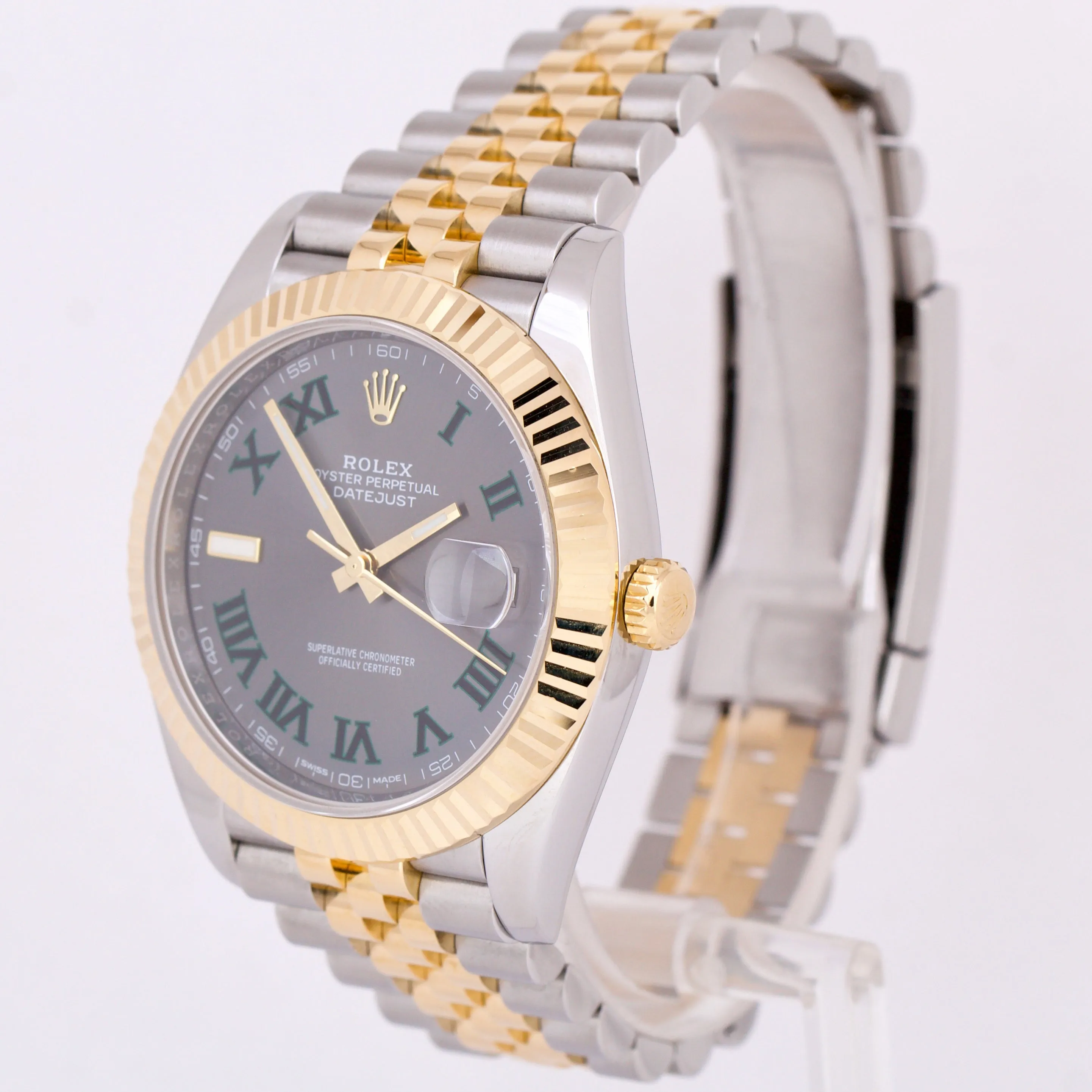 MINT Rolex DateJust 41 WIMBLEDON Two-Tone 18K Gold Steel 41mm JUBILEE 126333