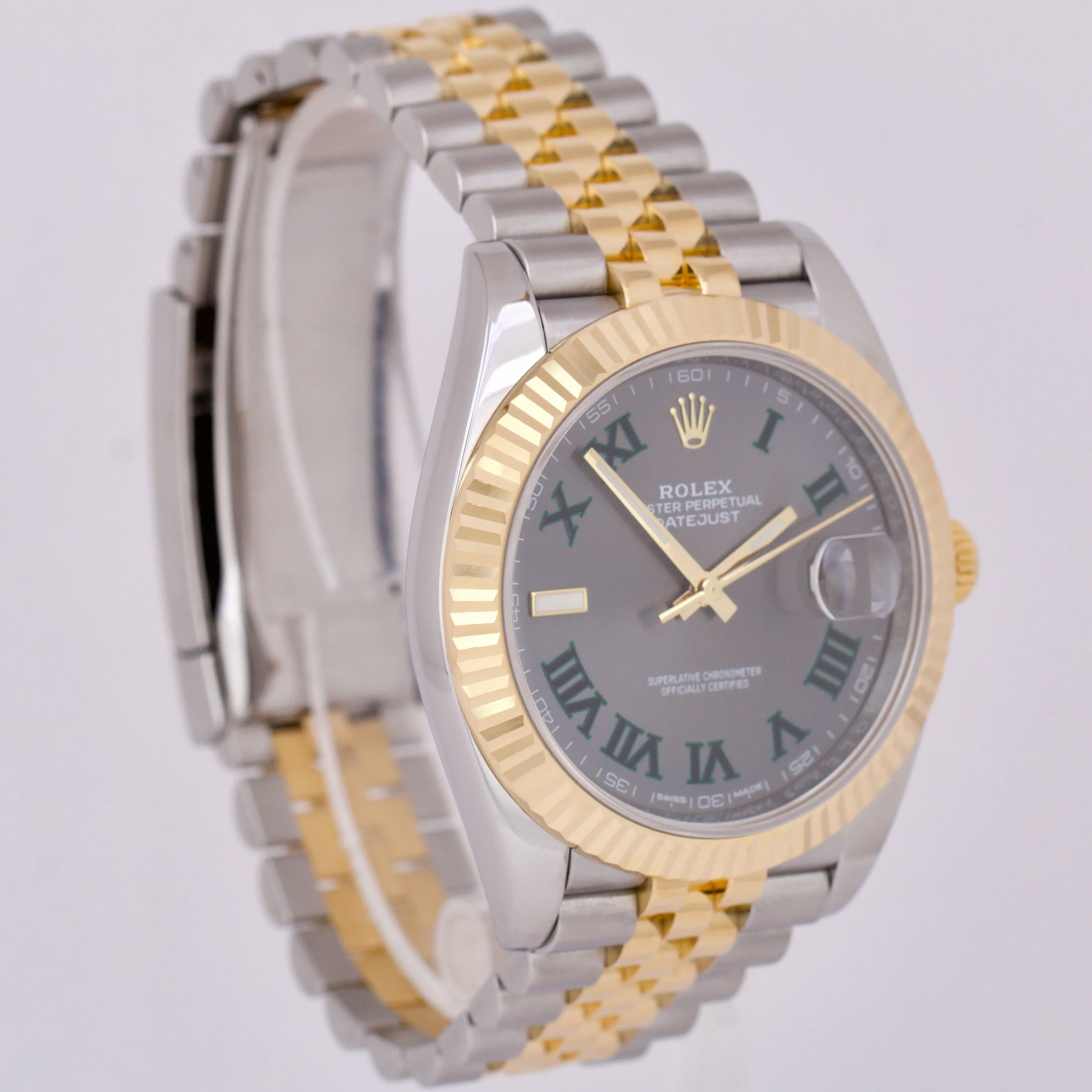 MINT Rolex DateJust 41 WIMBLEDON Two-Tone 18K Gold Steel 41mm JUBILEE 126333