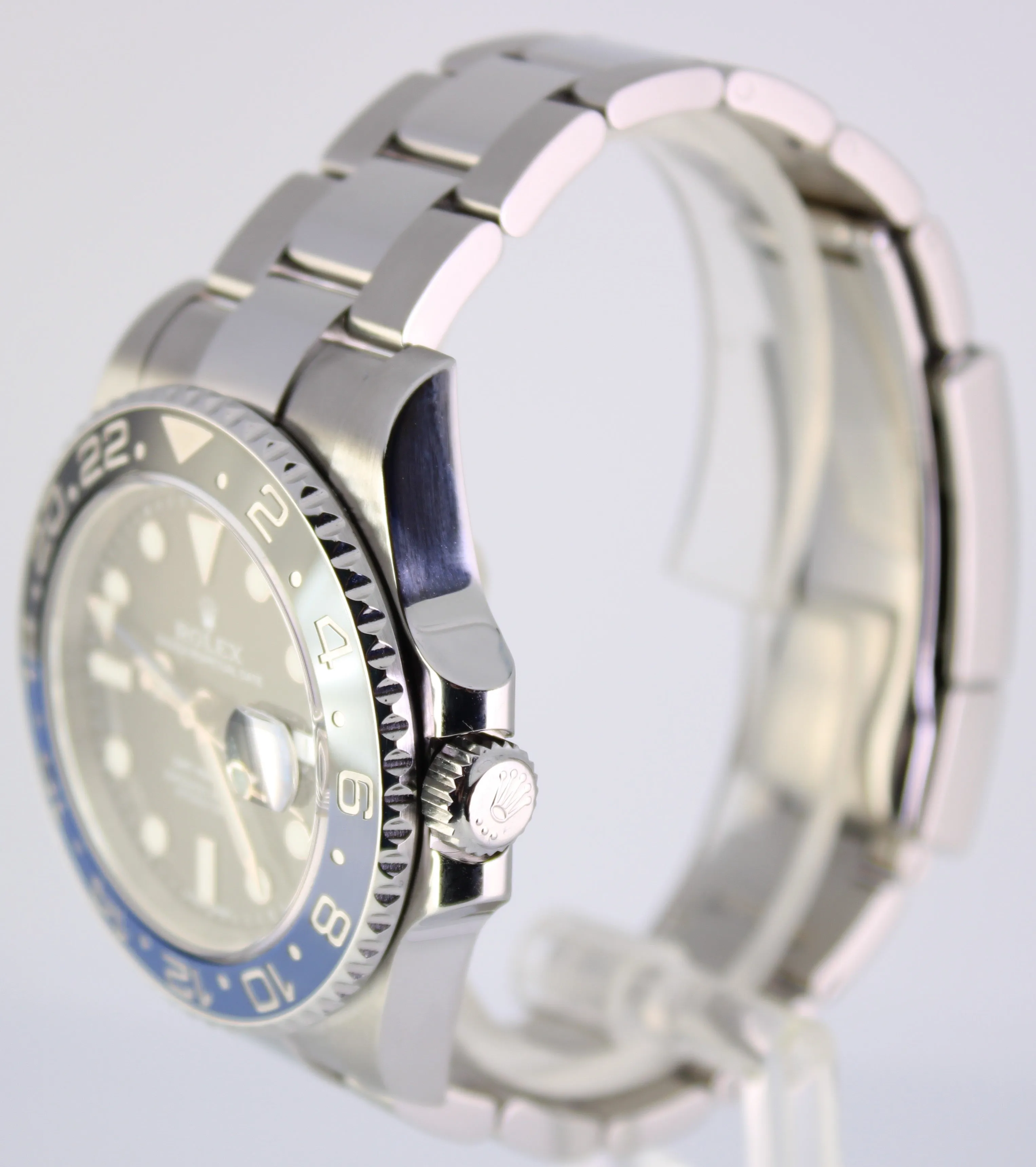 MINT Rolex GMT-Master II Batman Blue Black 40mm Steel Watch 116710B Full Set