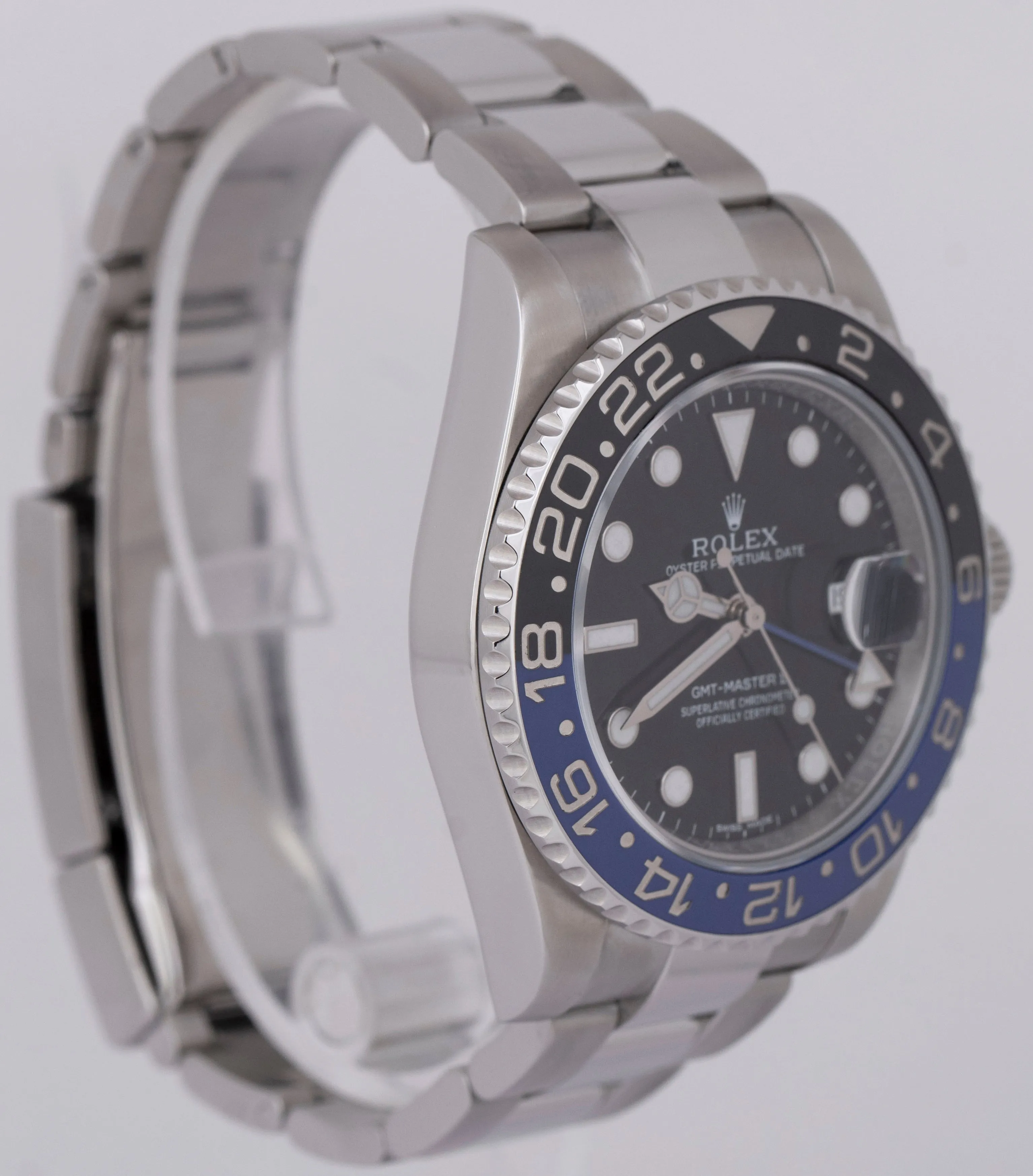 MINT Rolex GMT-Master II Batman Blue Ceramic Stainless 40mm Watch 116710 BLNR