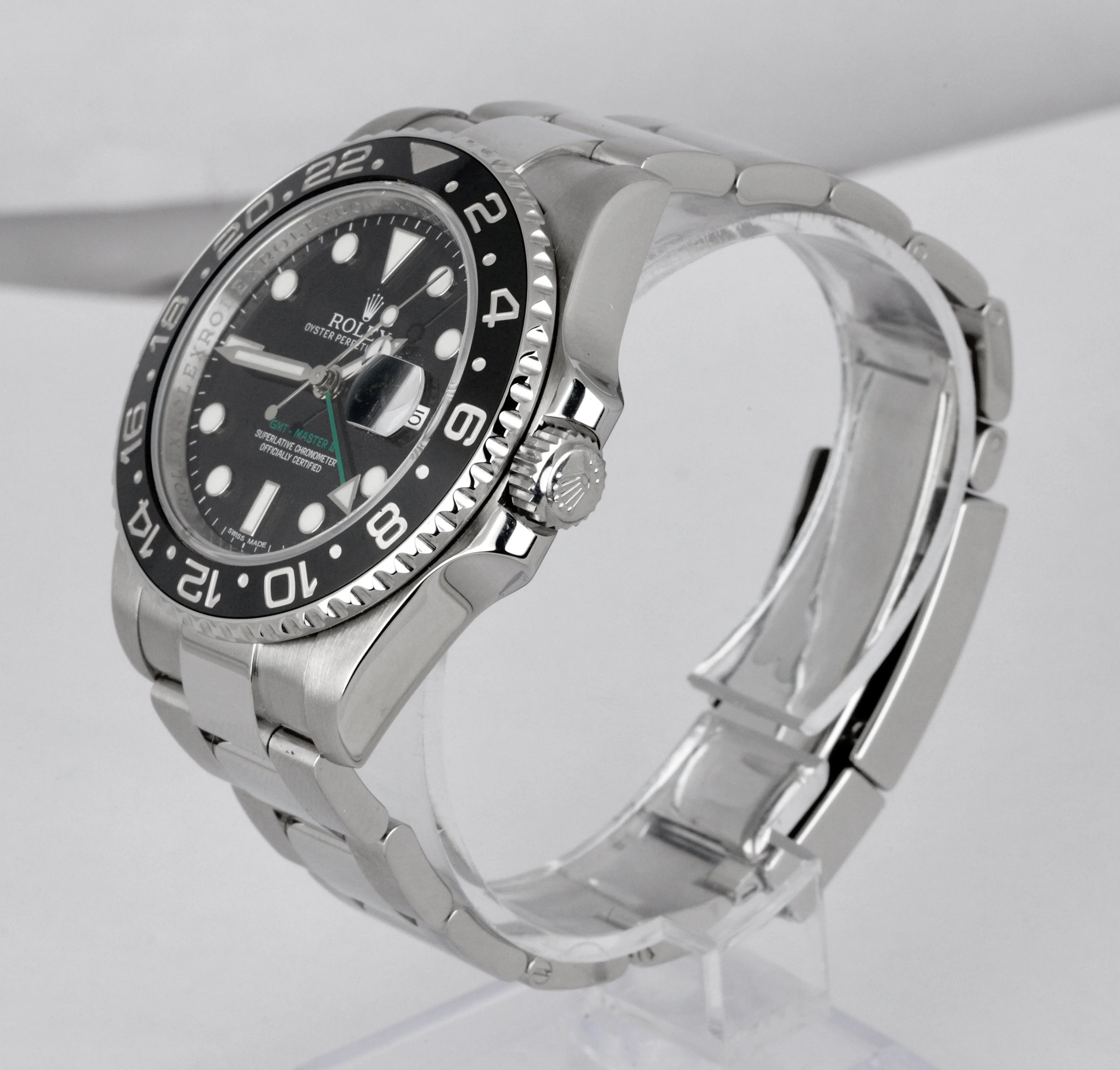 MINT Rolex GMT-Master II Black Stainless Steel 40mm Ceramic 116710 LN Watch