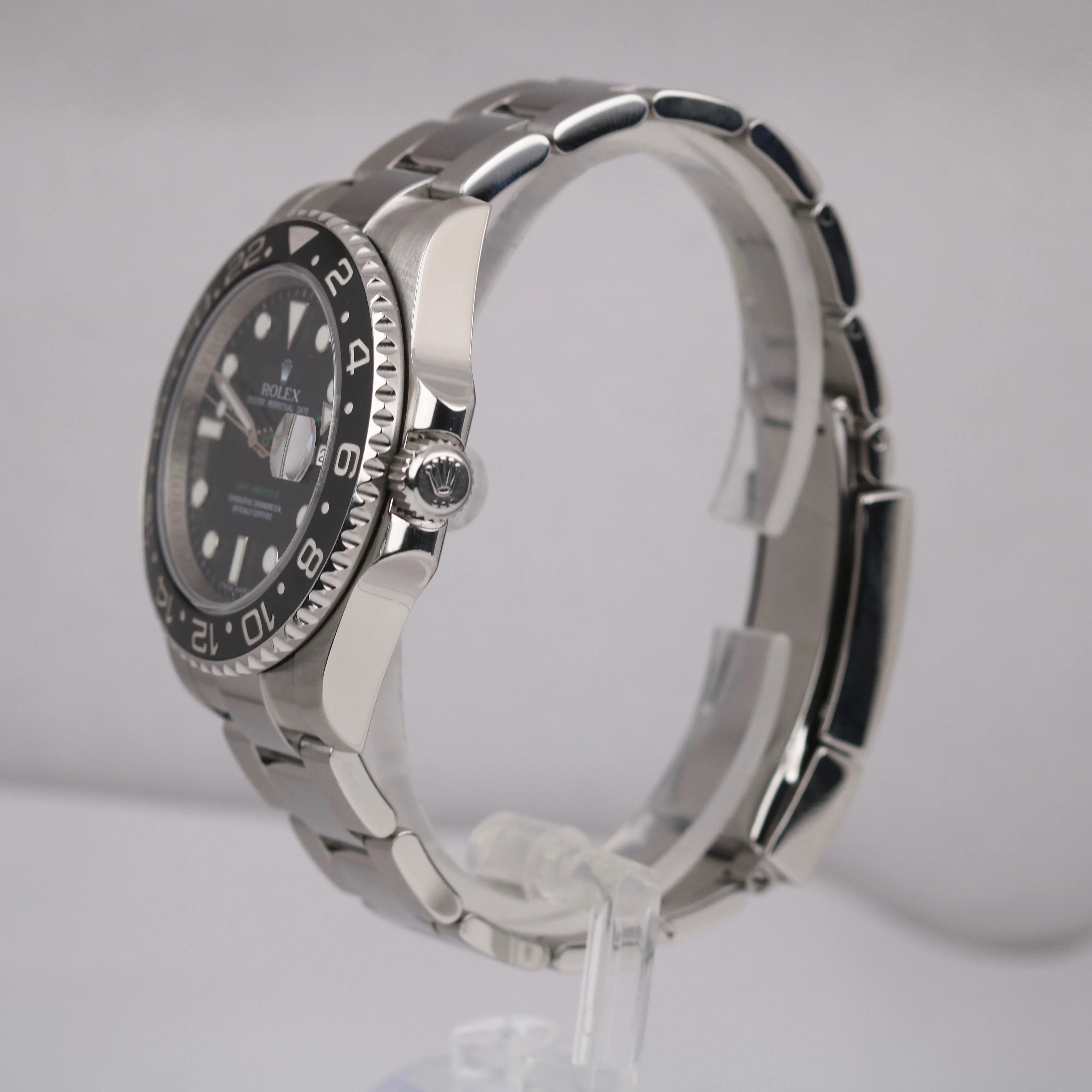 MINT Rolex GMT-Master II Stainless Steel Black 40mm Ceramic 116710 Date Watch