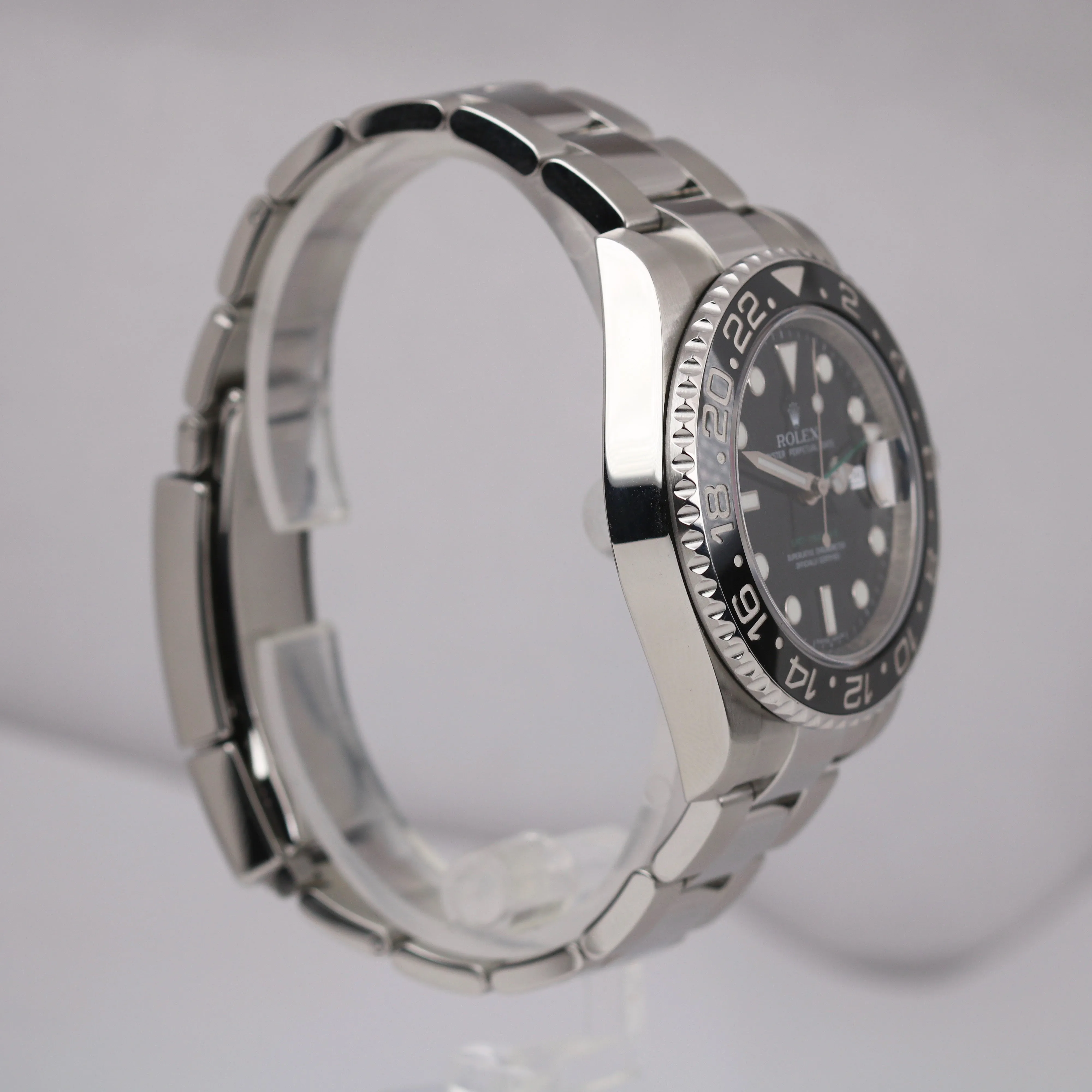 MINT Rolex GMT-Master II Stainless Steel Black 40mm Ceramic 116710 Date Watch