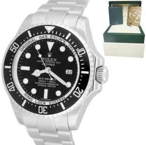 MINT Rolex Sea-Dweller Deepsea Stainless Steel 44mm Black Dive Watch 116660 BOX