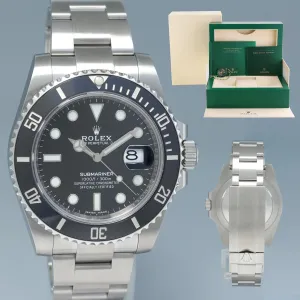MINT Rolex Submariner Date 116610 Steel Black Ceramic Bezel 40mm Watch Box