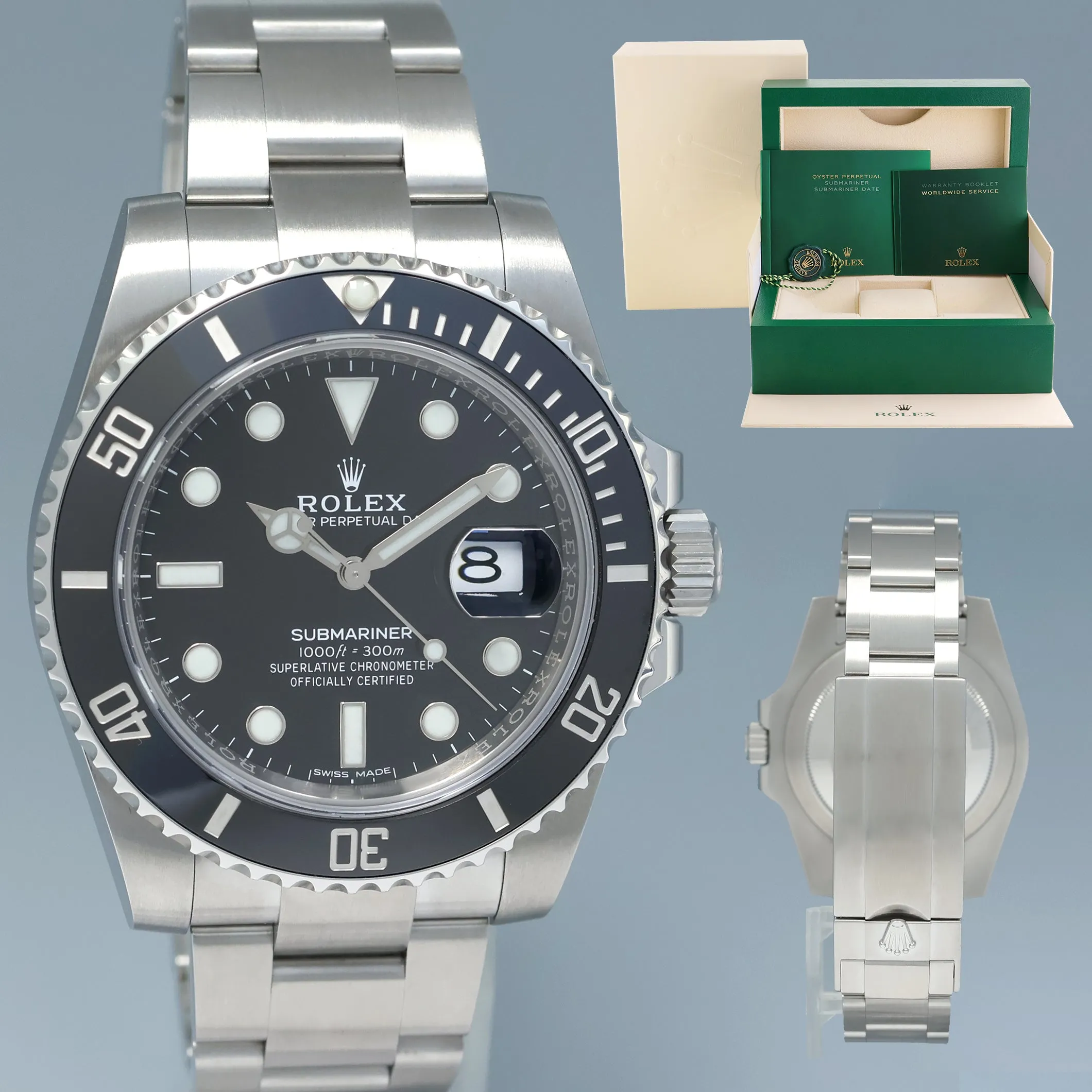 MINT Rolex Submariner Date 116610 Steel Black Ceramic Bezel 40mm Watch Box