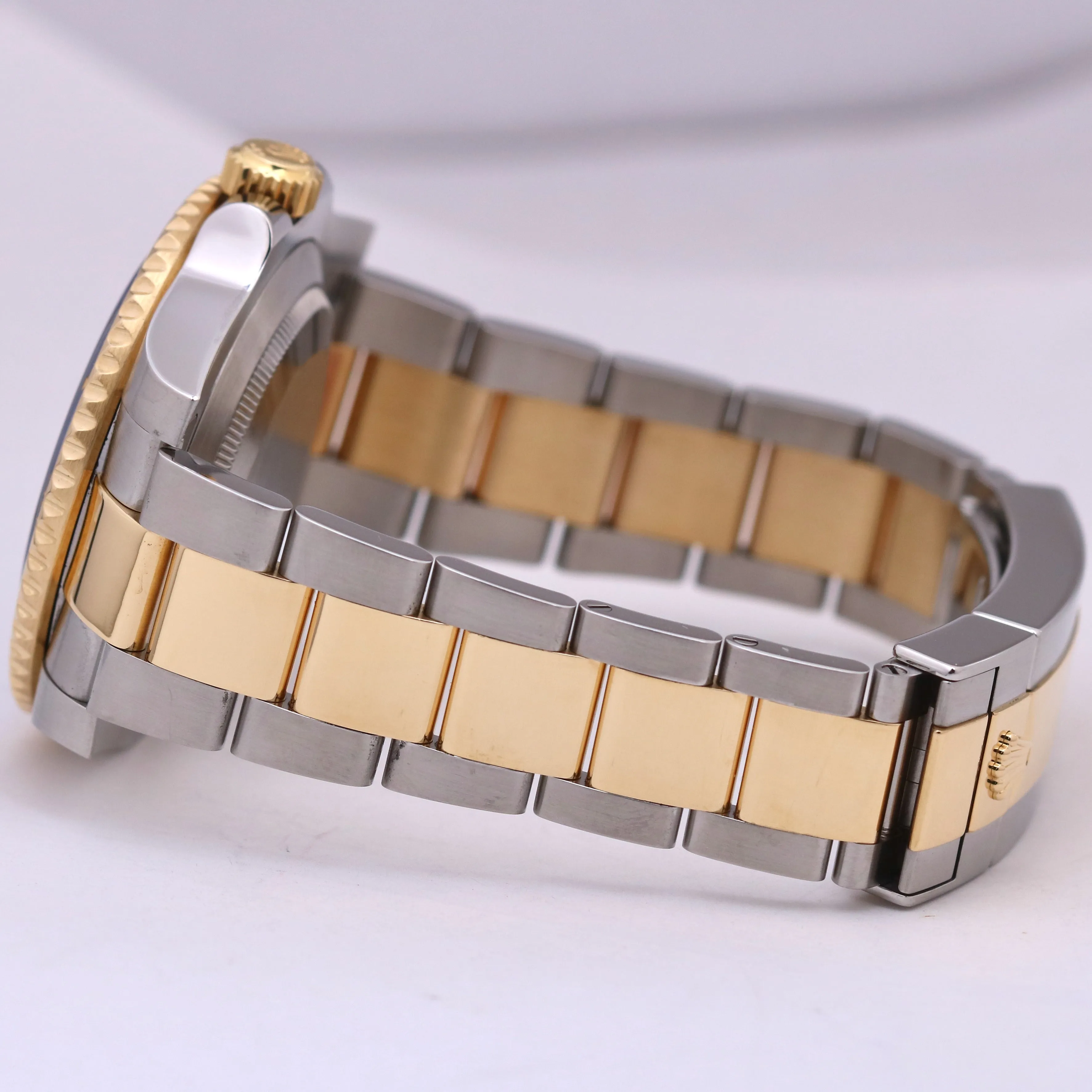 MINT Rolex Submariner Date BLUE Two-Tone 18K Yellow Gold Stainless 116613 LB