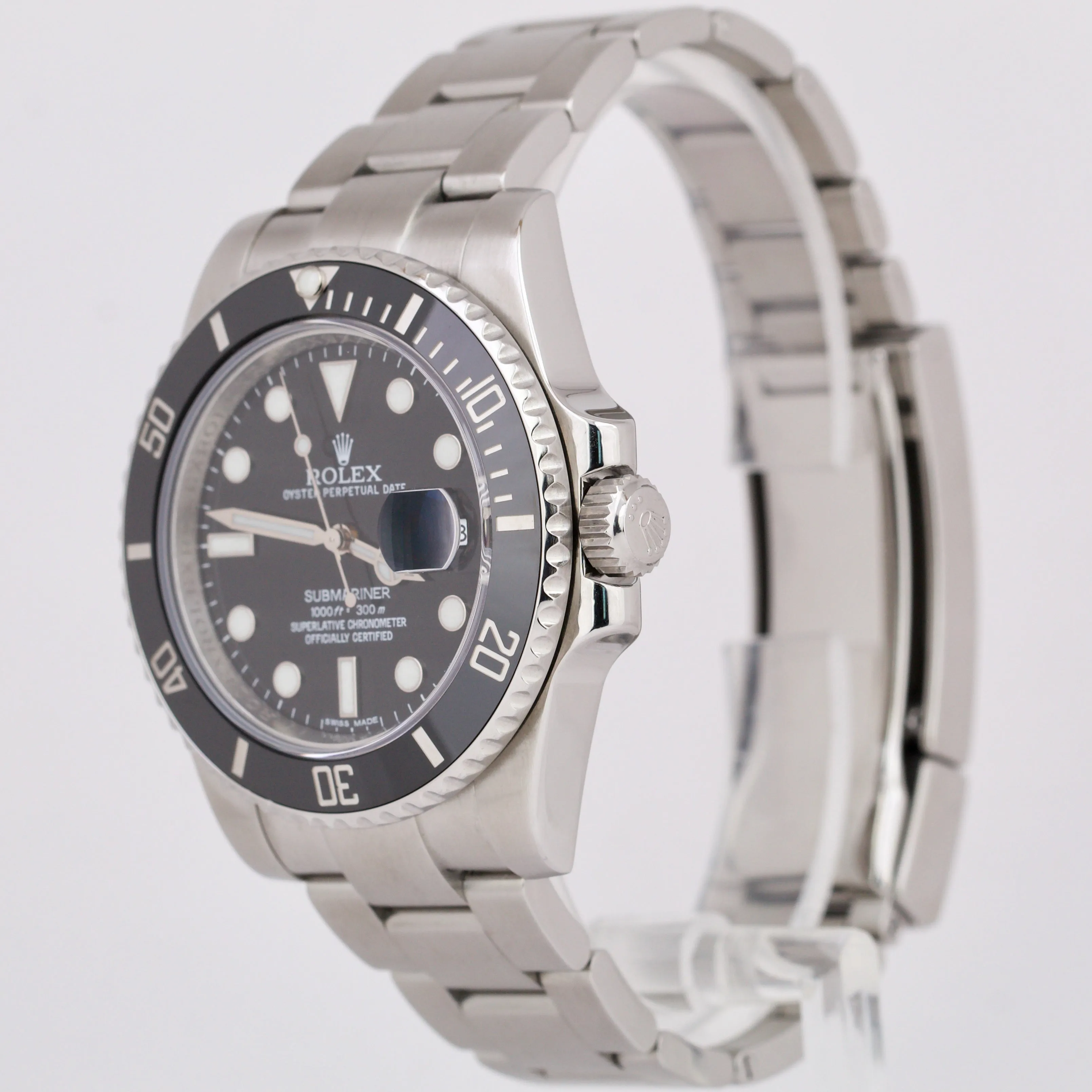 MINT Rolex Submariner Date Stainless Steel Black Ceramic 40mm 116610 LN Watch