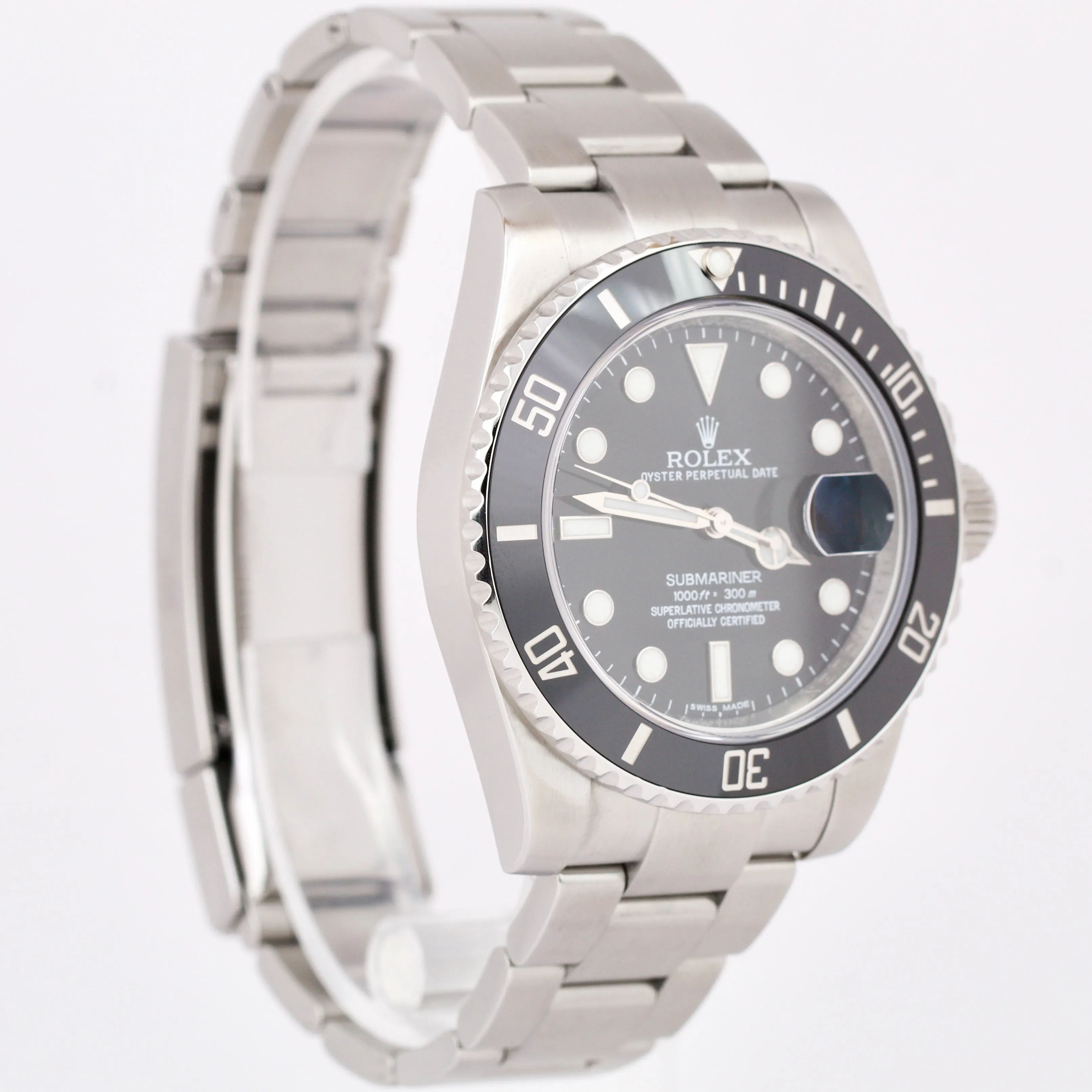 MINT Rolex Submariner Date Stainless Steel Black Ceramic 40mm 116610 LN Watch