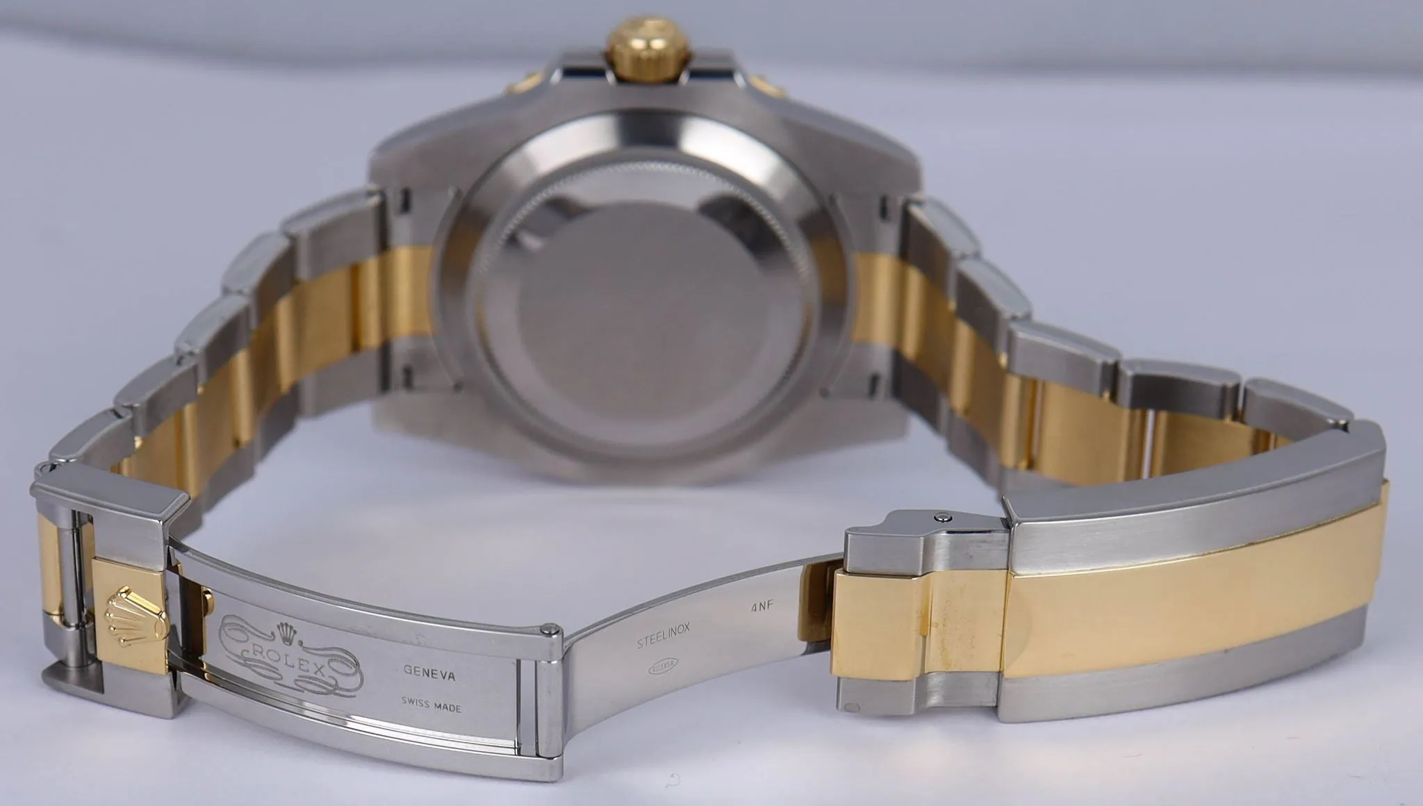 MINT Rolex Submariner Sunburst Blue Ceramic Two-Tone 18K Gold 116613 LB B P