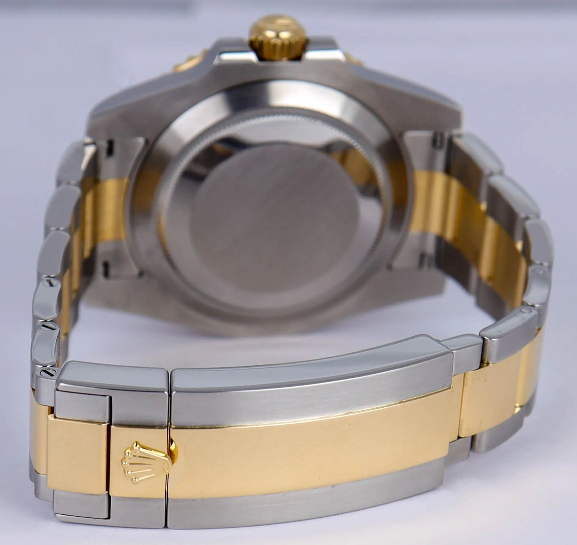 MINT Rolex Submariner Sunburst Blue Ceramic Two-Tone 18K Gold 116613 LB B P