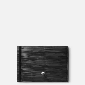 Montblanc Black 4810 Wallet 6CC with Money Clip 130925