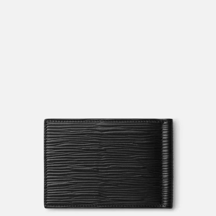 Montblanc Black 4810 Wallet 6CC with Money Clip 130925