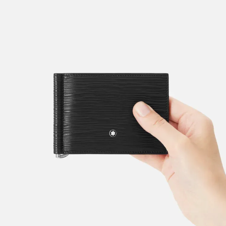 Montblanc Black 4810 Wallet 6CC with Money Clip 130925