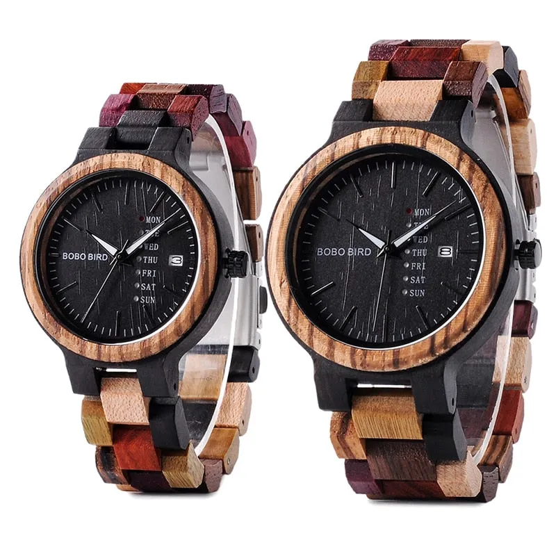 Multi Colored Wood Grain Watch