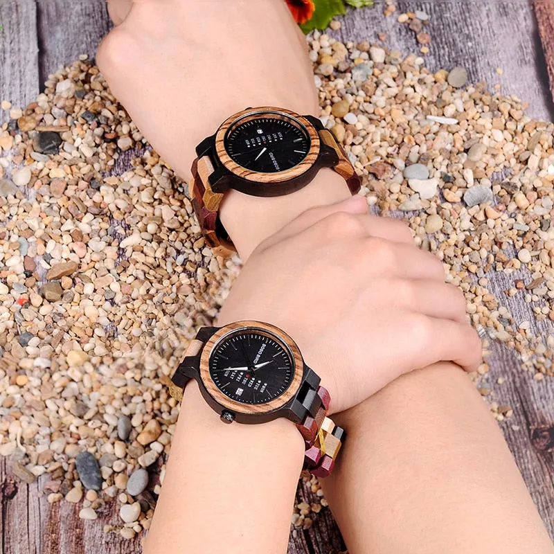 Multi Colored Wood Grain Watch