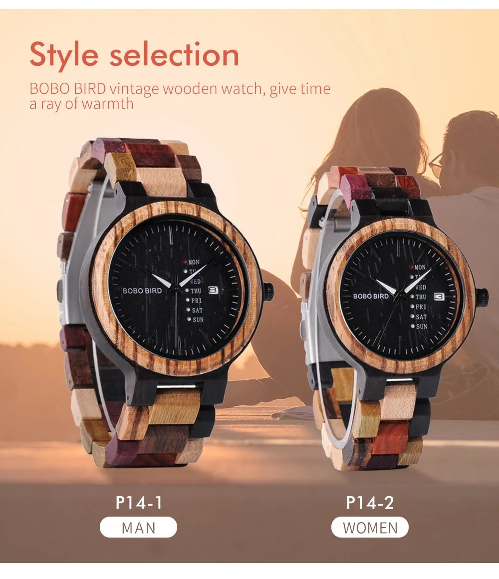 Multi Colored Wood Grain Watch