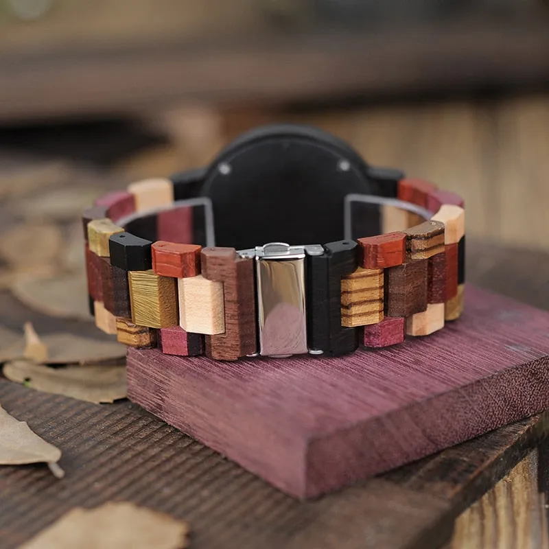 Multi Colored Wood Grain Watch