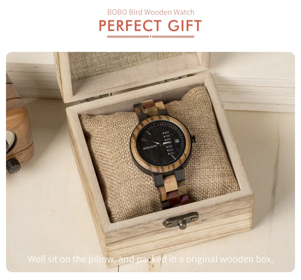 Multi Colored Wood Grain Watch