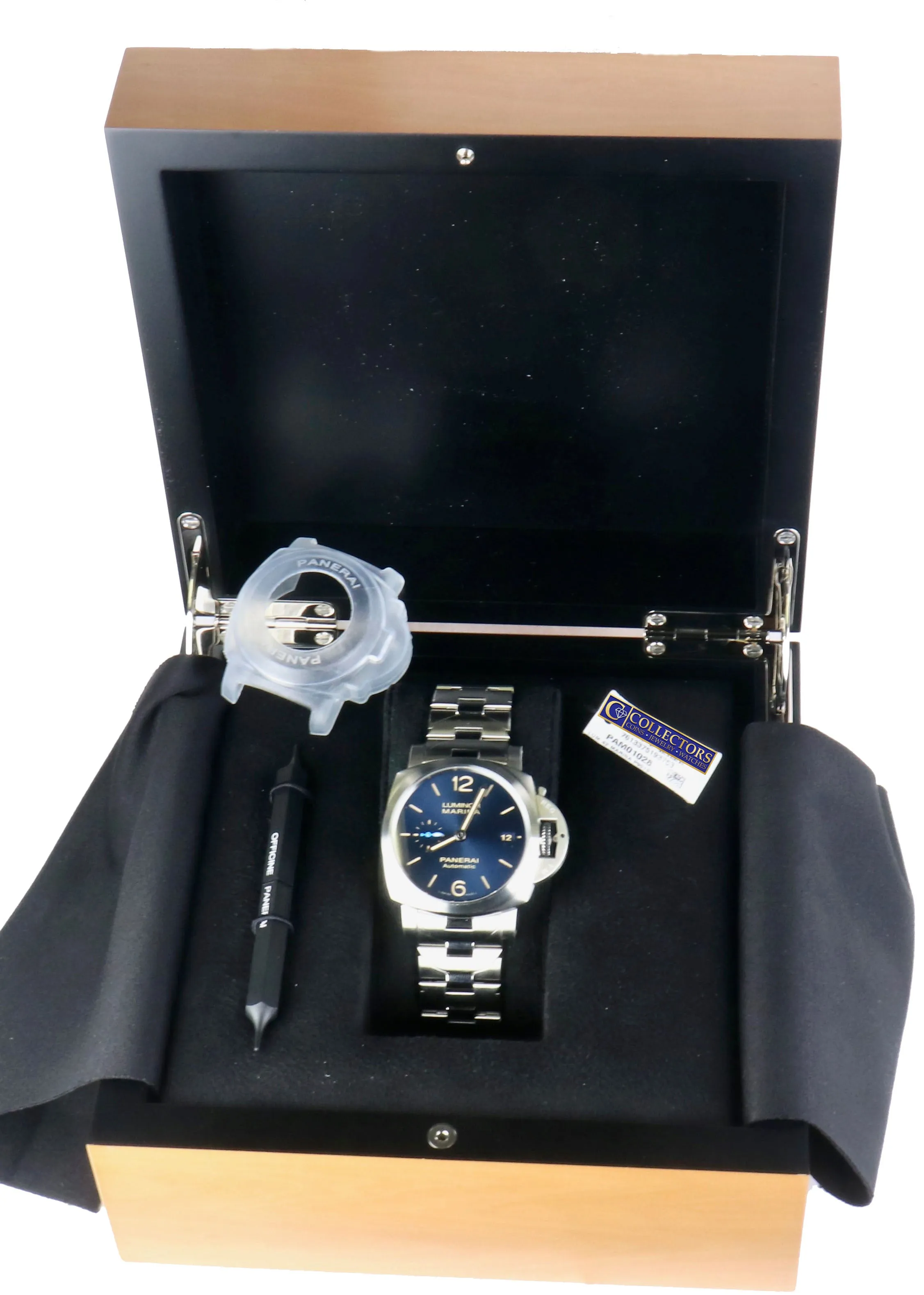 NEW 2020 Panerai Luminor Marina Blue Stainless Steel PAM 1028 42mm PAM01028