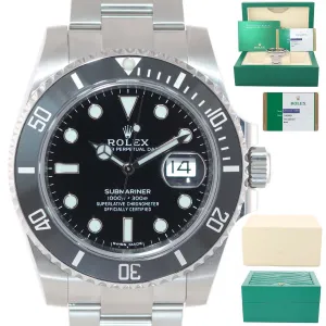NEW 2020 PAPERS Rolex Submariner 116610 Steel Black Ceramic 40mm Watch Box