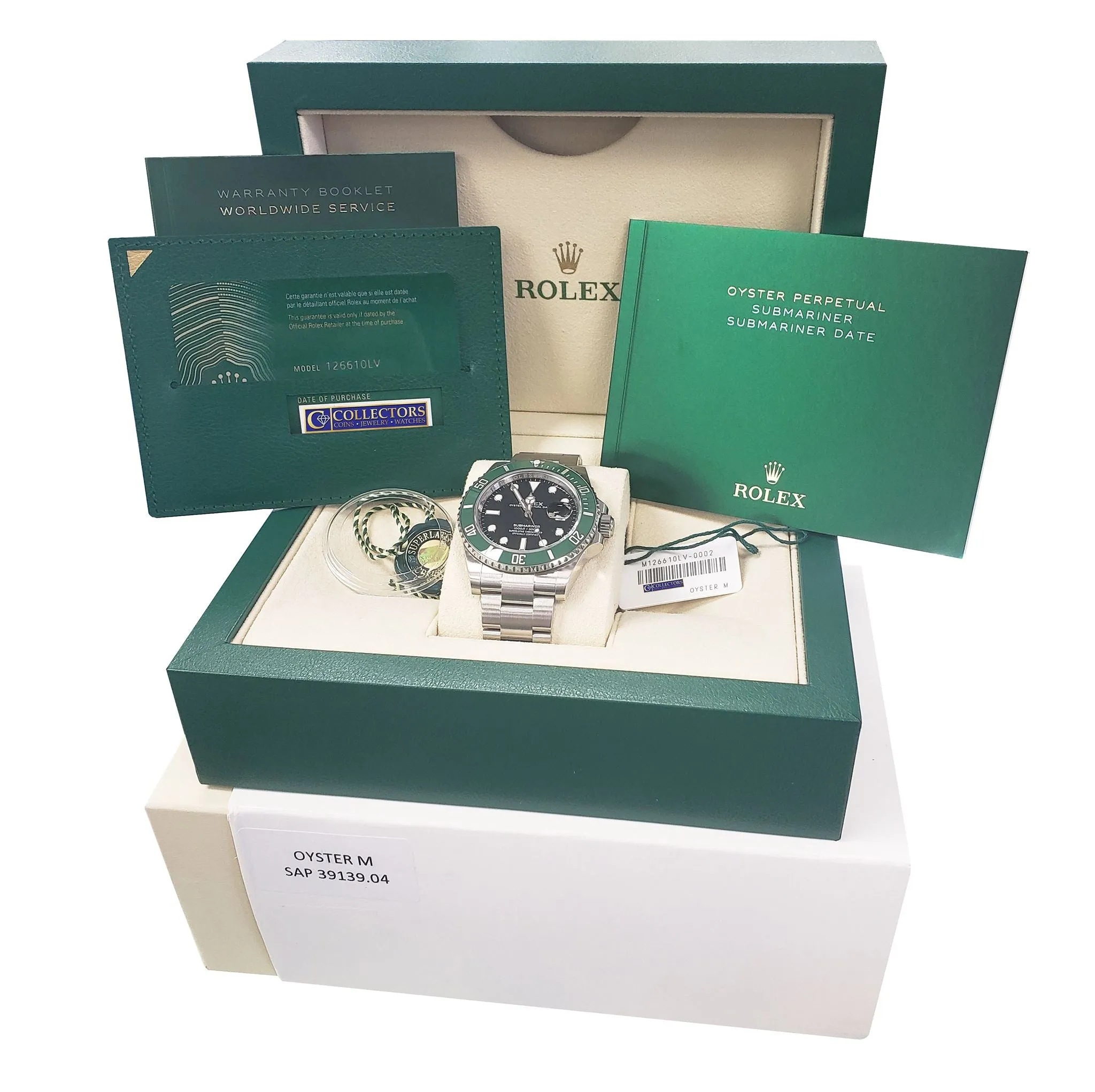 NEW 2020 Rolex Submariner 41mm Date GREEN KERMIT Black Ceramic Watch 126610 LV