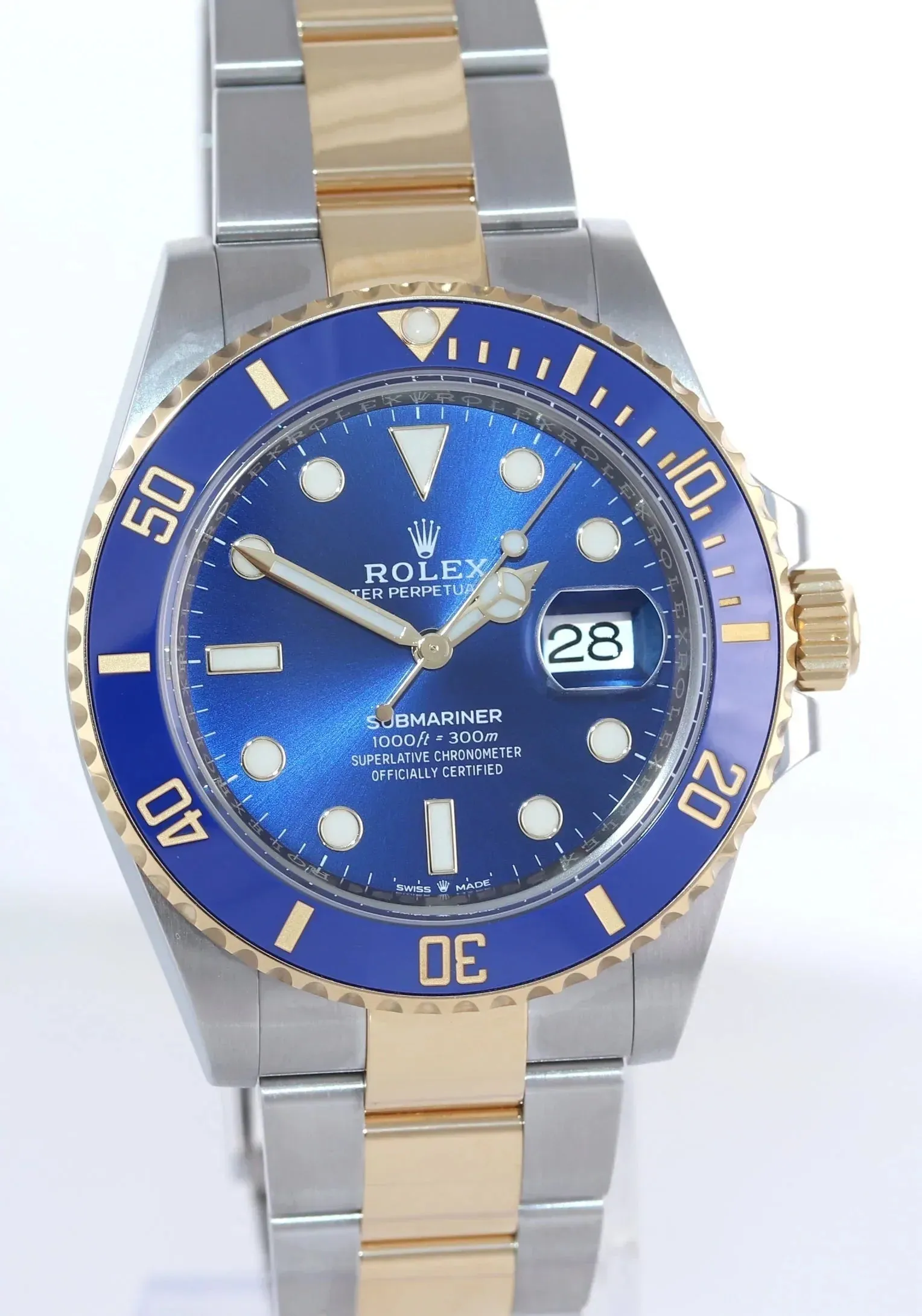 NEW 2022 PAPERS Rolex Submariner 41mm Blue 126613LB Two Tone Gold Steel Watch