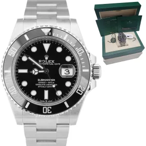 NEW JUNE 2022 Rolex Submariner 41 Date Stainless Black Ceramic Watch 126610 LN