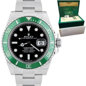 NEW MARCH 2023 CARD Rolex Submariner 41mm Date GREEN KERMIT Ceramic 126610LV B P