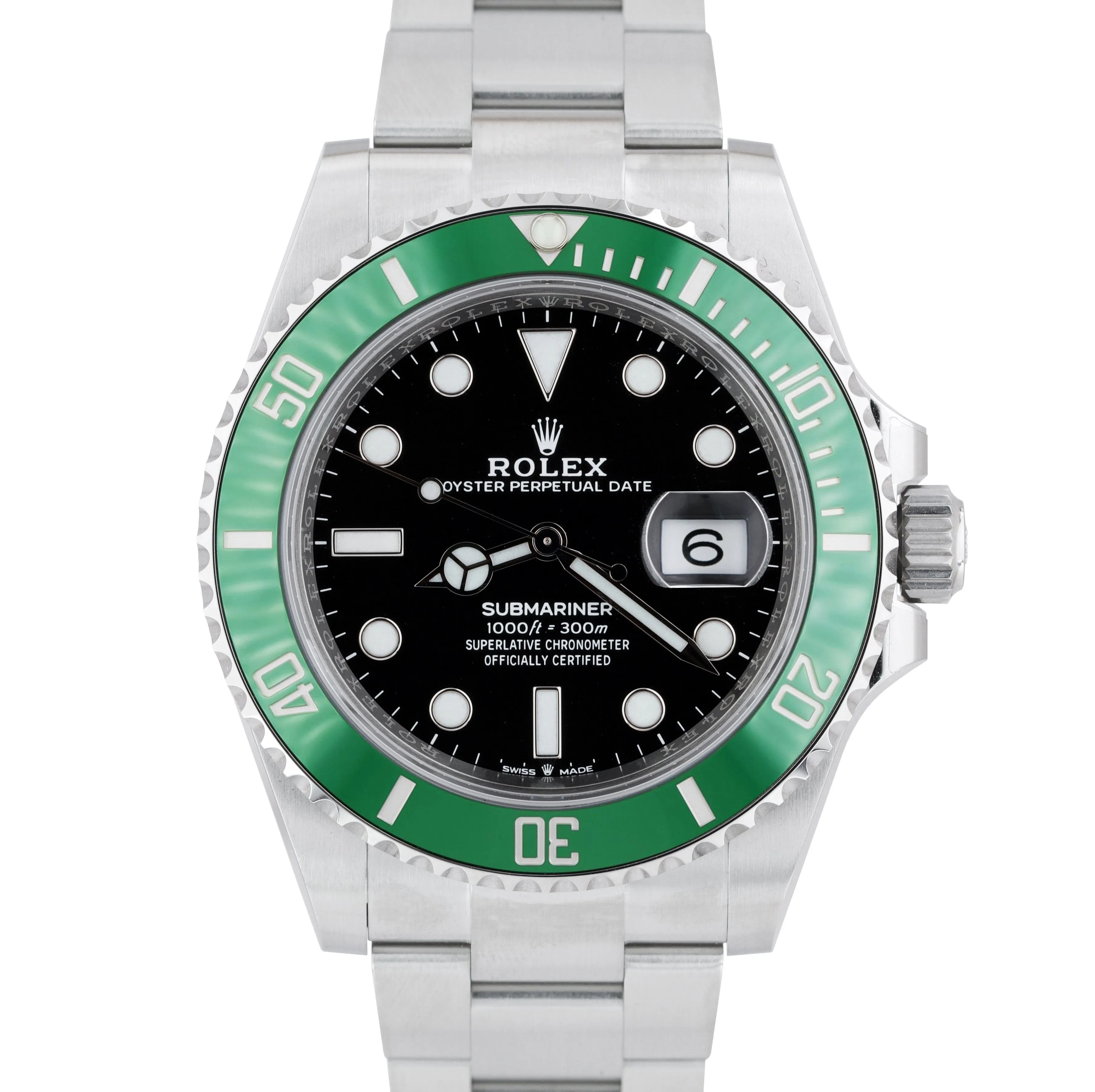 NEW MARCH 2023 CARD Rolex Submariner 41mm Date GREEN KERMIT Ceramic 126610LV B P
