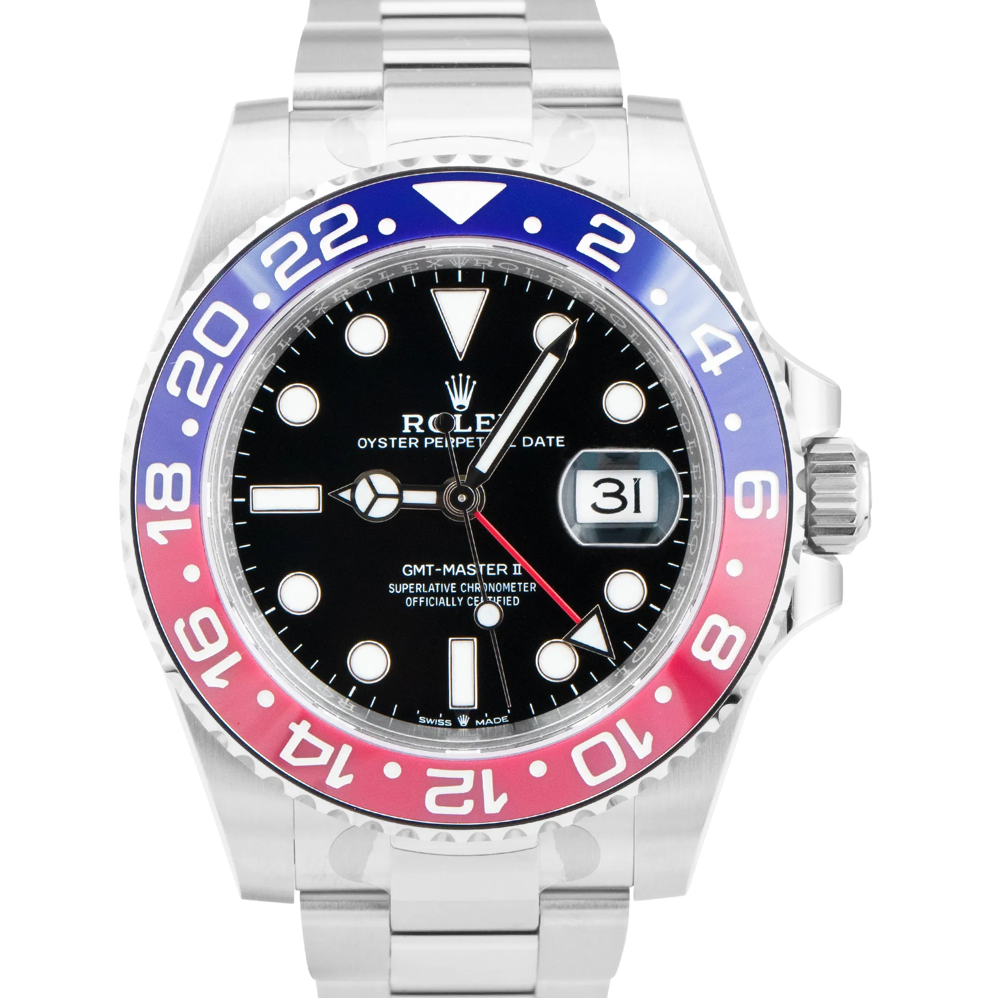 NEW SEPT 2022 Rolex GMT-Master II Ceramic PEPSI OYSTER BRACELET 40mm 126710 BLRO