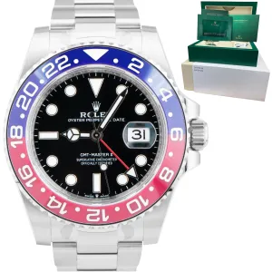 NEW SEPT 2022 Rolex GMT-Master II Ceramic PEPSI OYSTER BRACELET 40mm 126710 BLRO