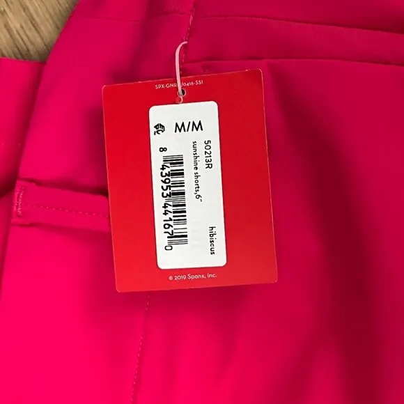 NEW Spanx Sunshine Shorts Dark Hibiscus Pink