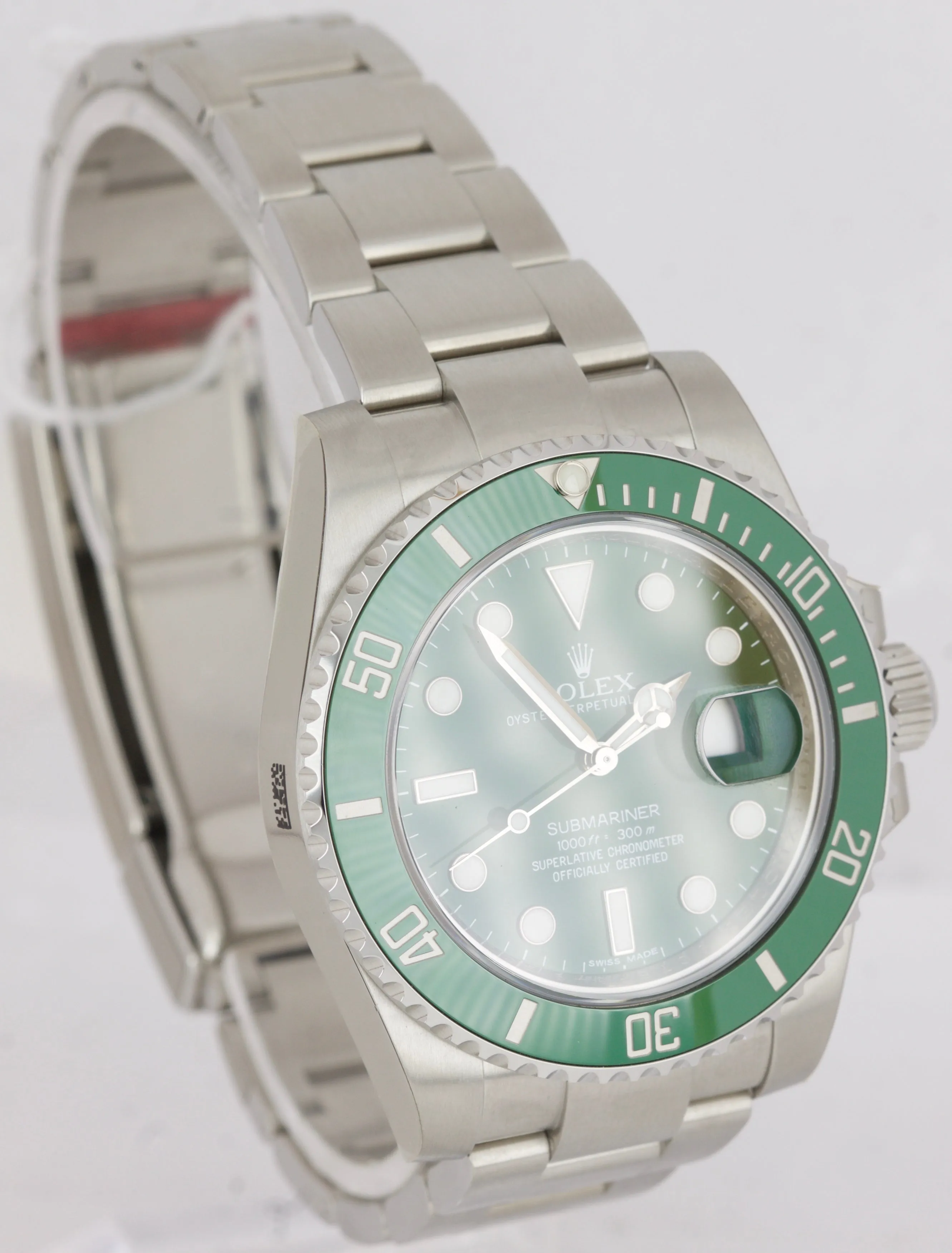 NEW STICKERED Rolex Submariner Date Hulk 116610 LV Green Ceramic 40mm Dive Watch